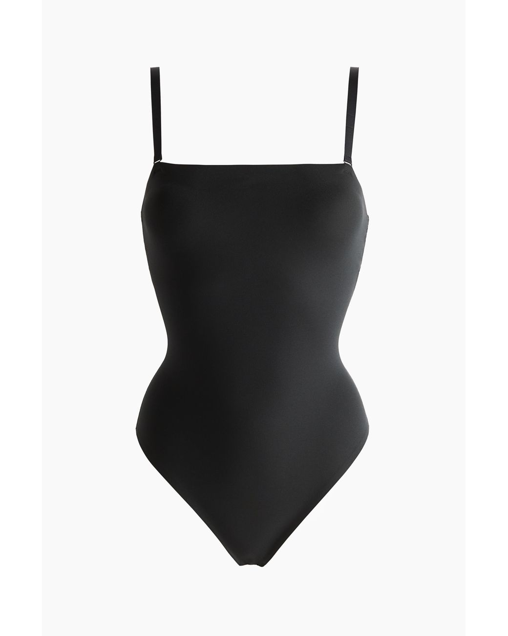 H&M Stringbody Van Microvezel in het Black