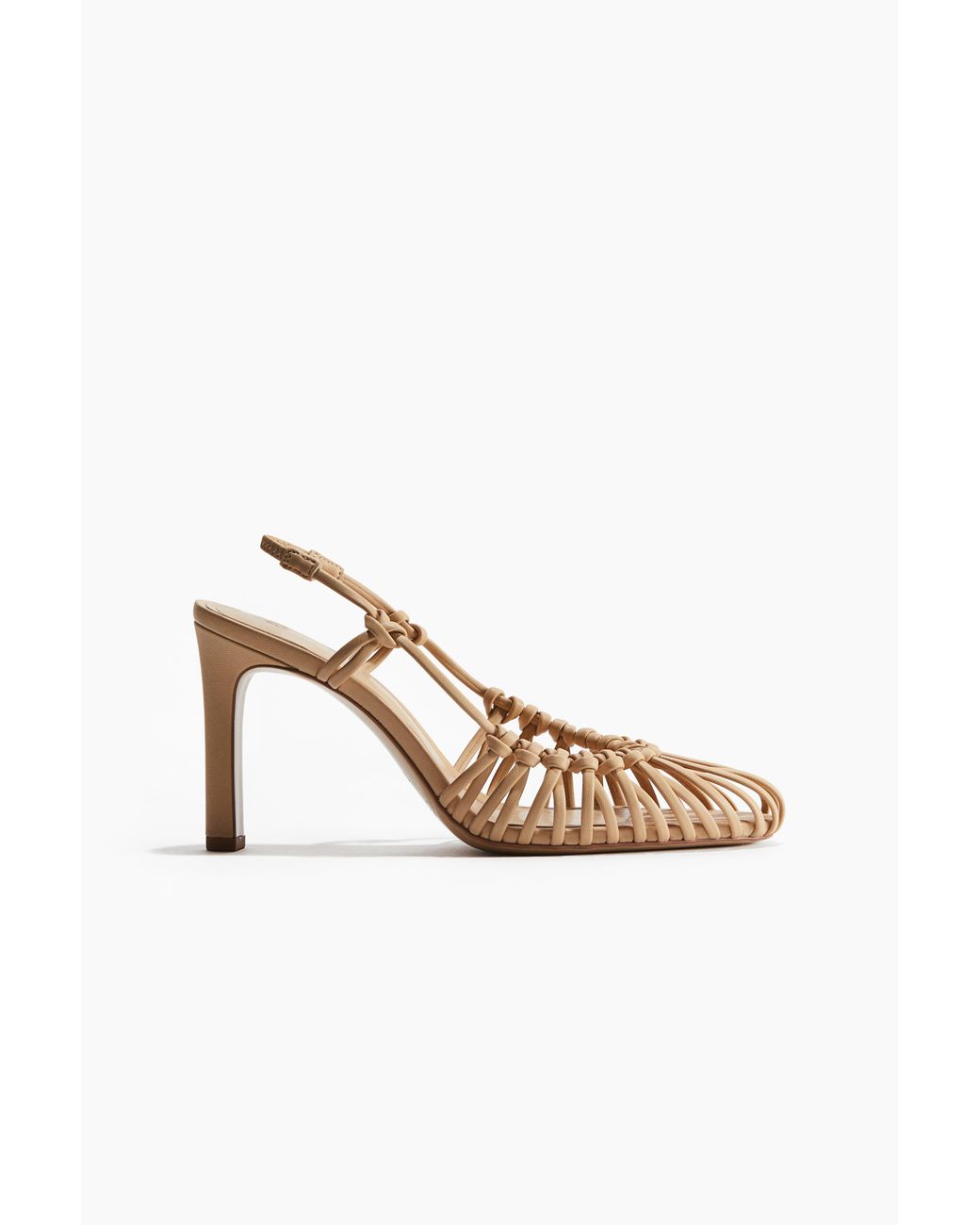 H&M Metallic Hohe Slingbacks mit Knoten