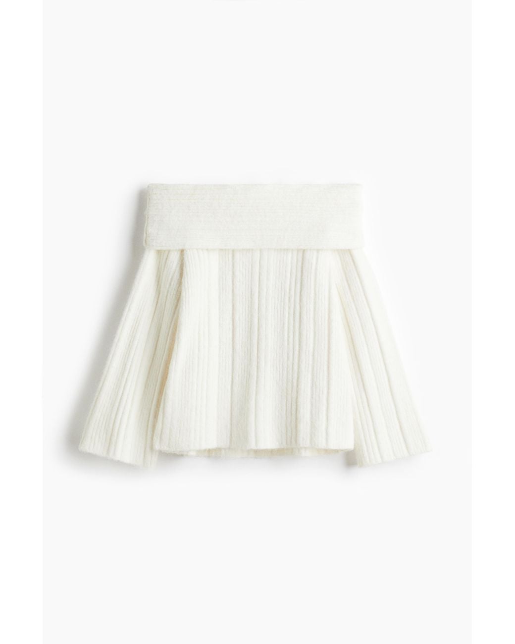 H&M White Schulterfreier Pullover