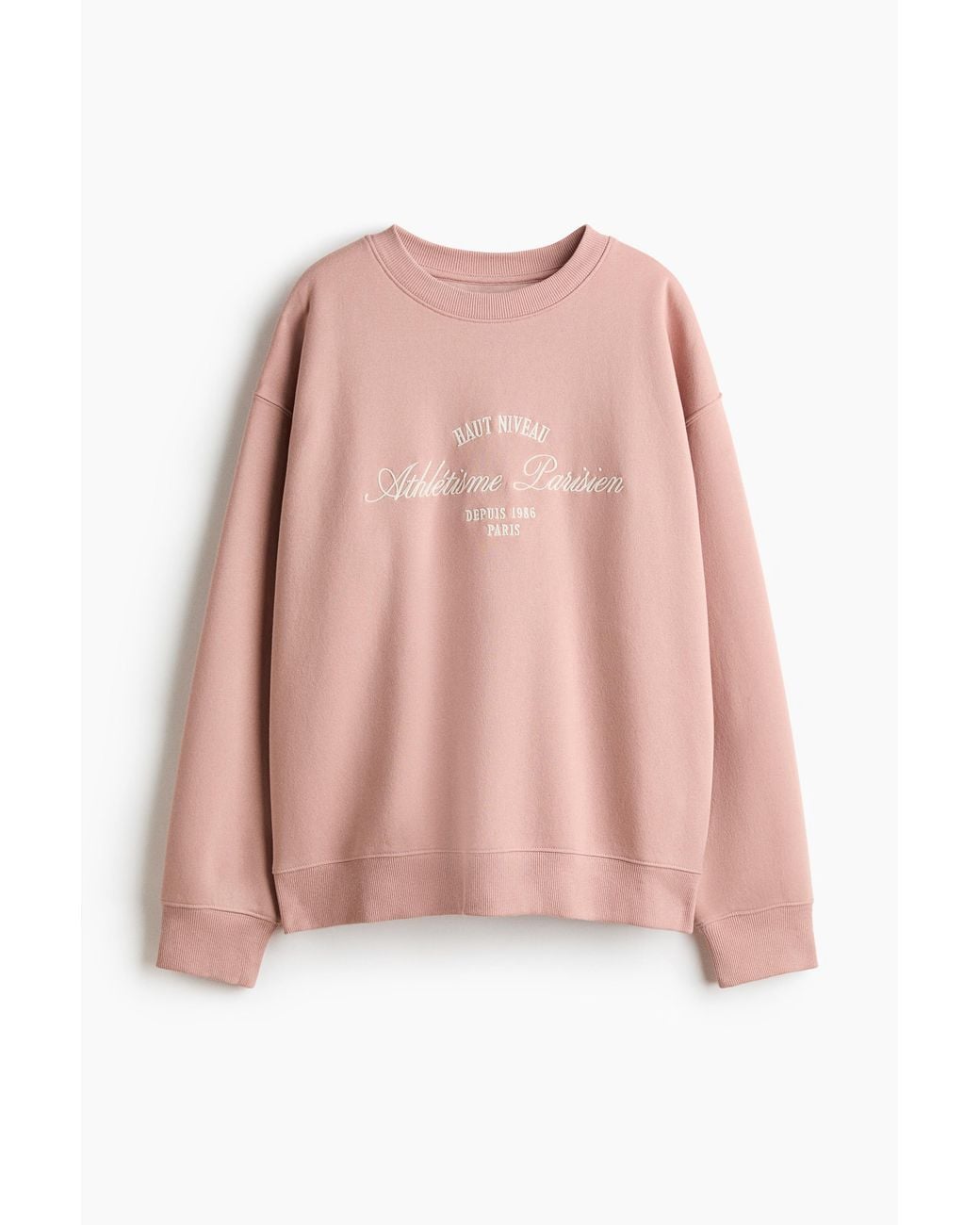 Sweat Avec Texte H&M en coloris Pink