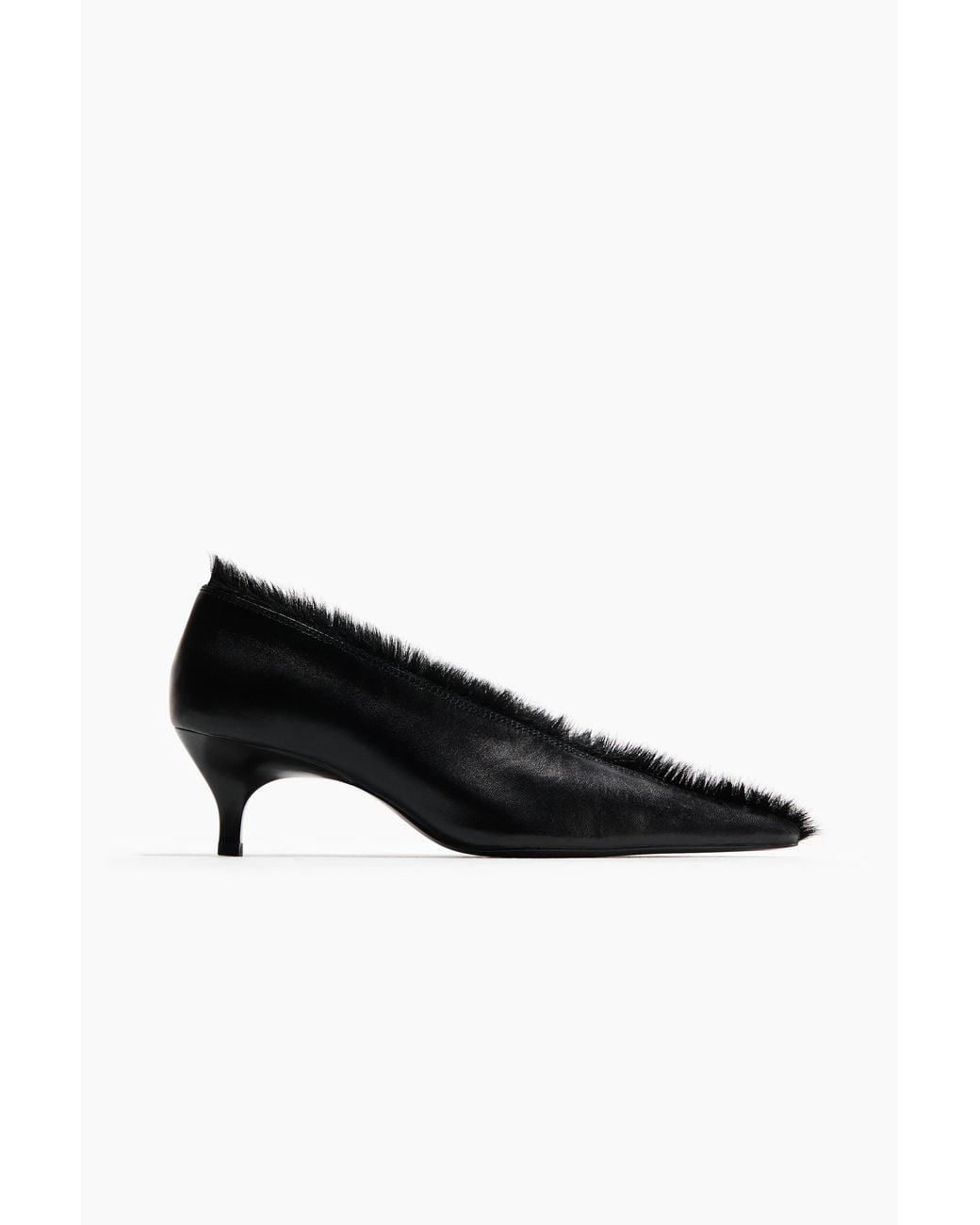 H&M Black Lederpumps mit Textur