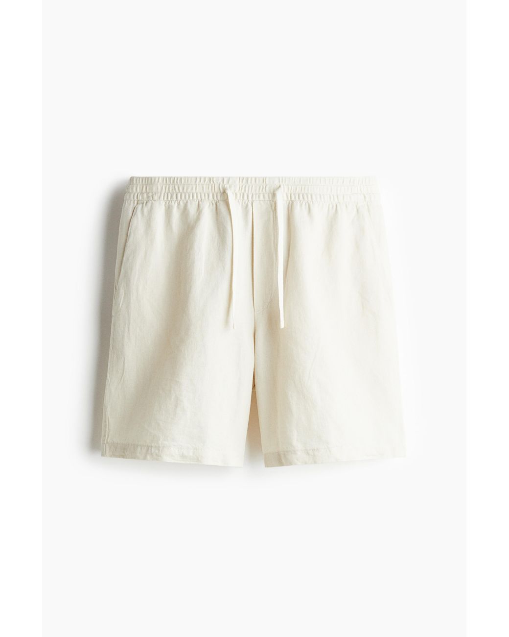 H&M Shorts aus Leinenmix in Relaxed Fit in White für Herren