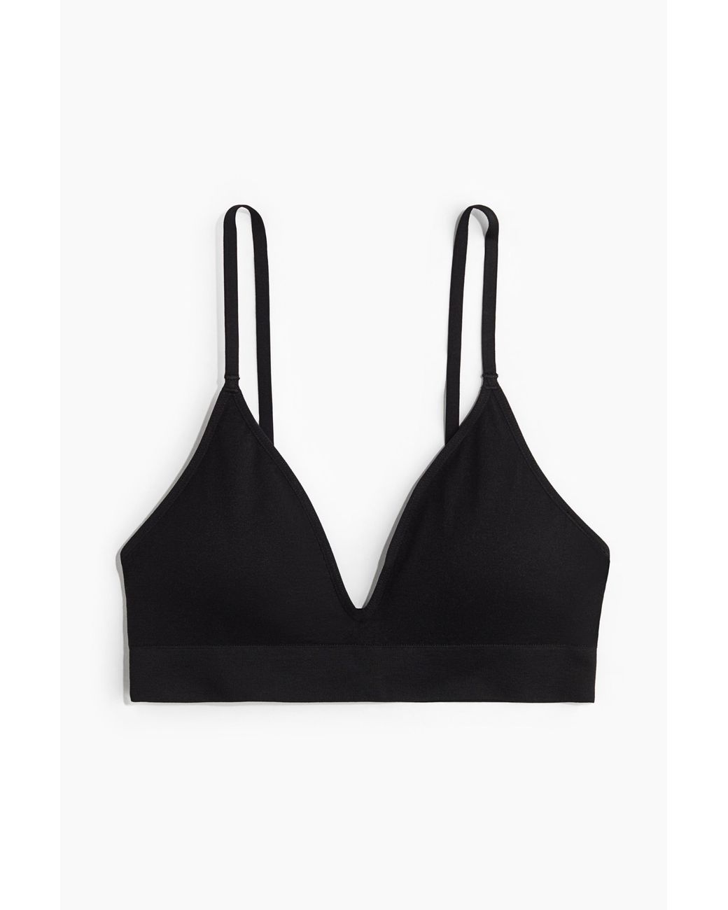 H&M Seamless Padded Soft-bh in het Black