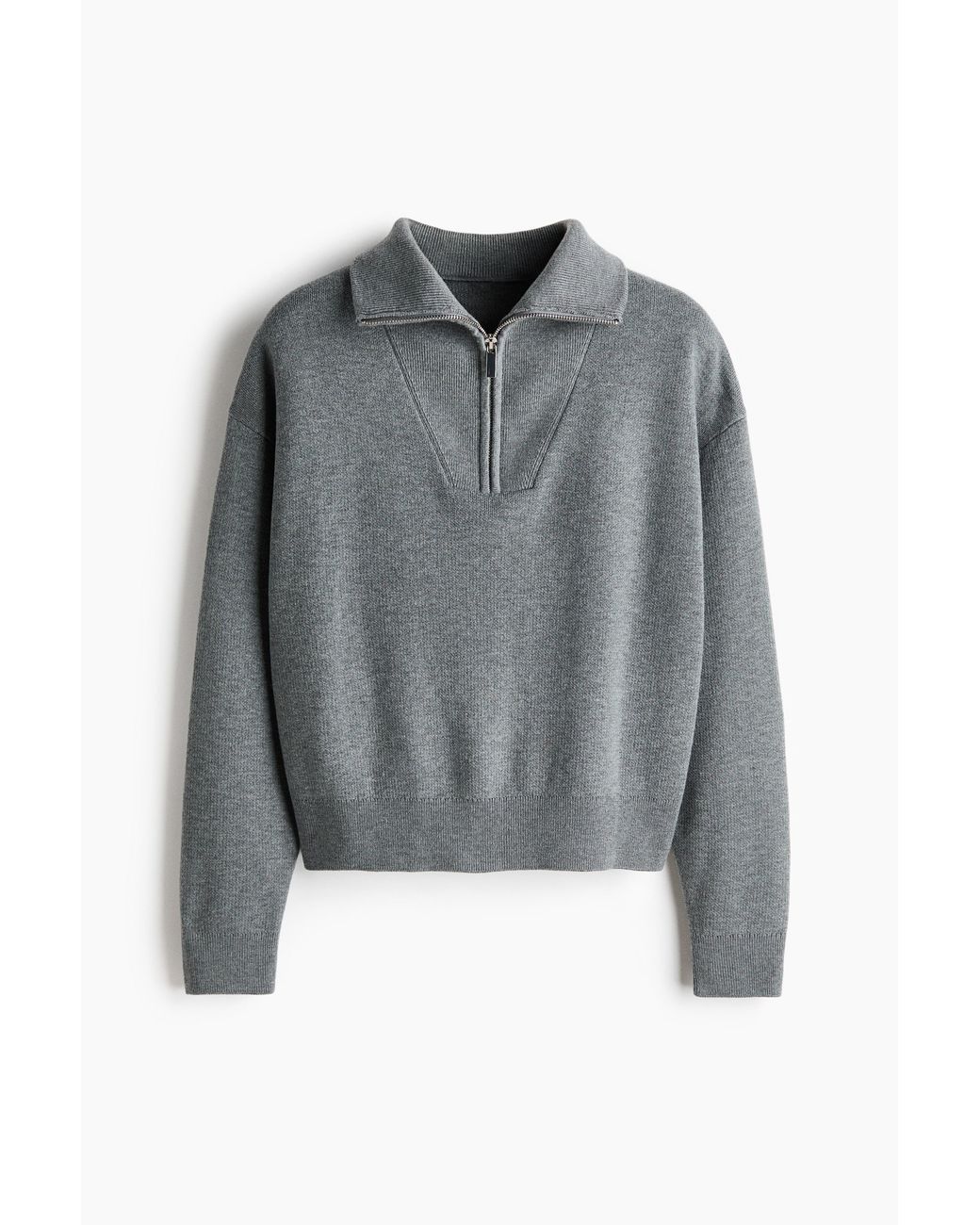 Pull à col zippé H&M en coloris Gray