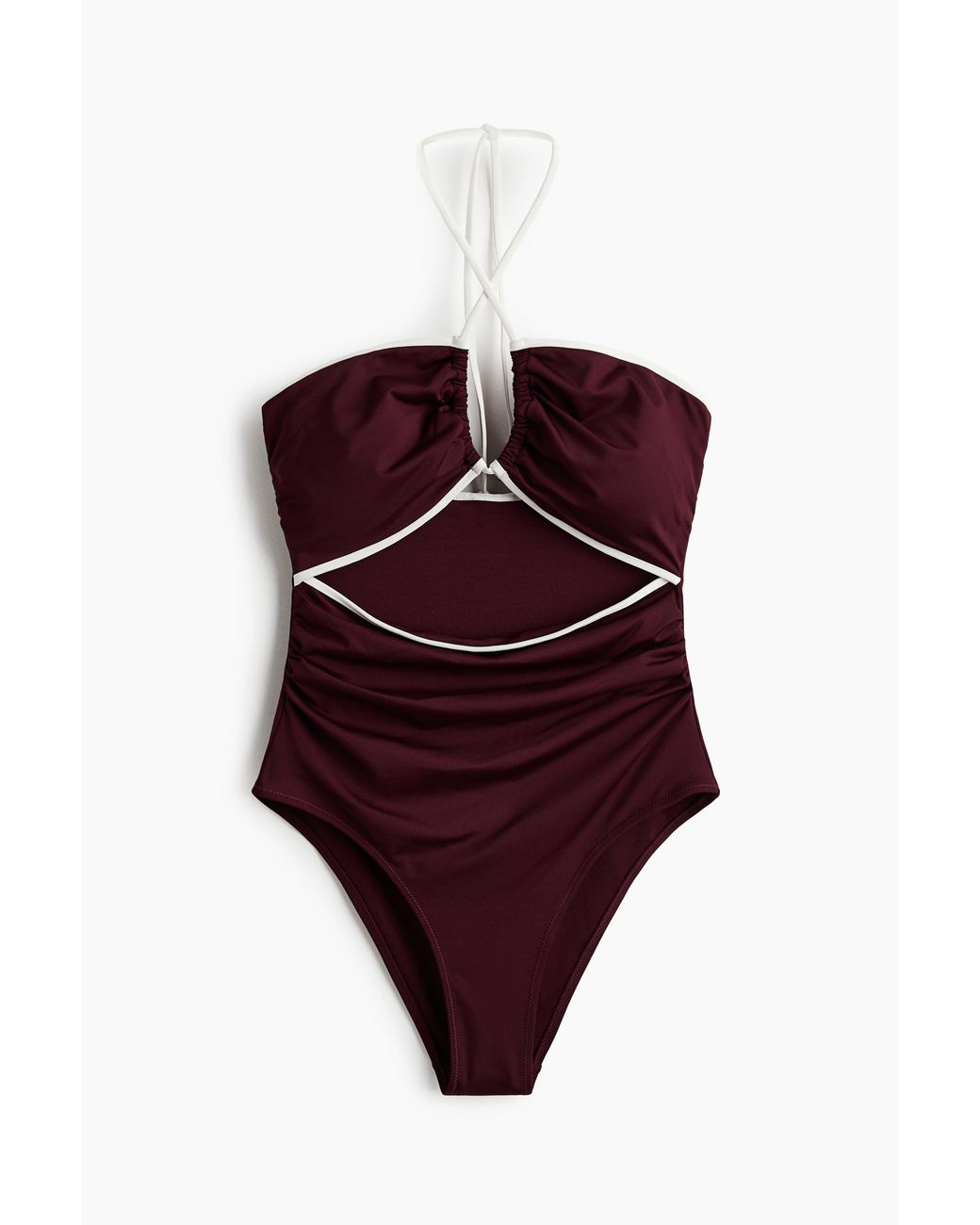 H&M Cutout-badpak Met Padded Cups in het Purple