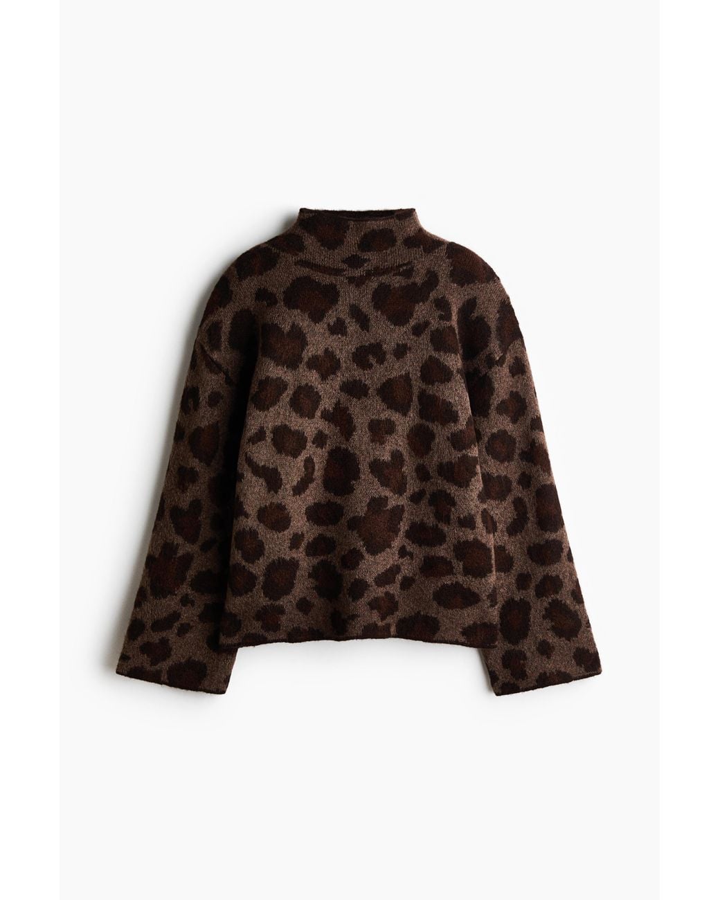 H&M Brown Jacquardpullover mit Turtleneck