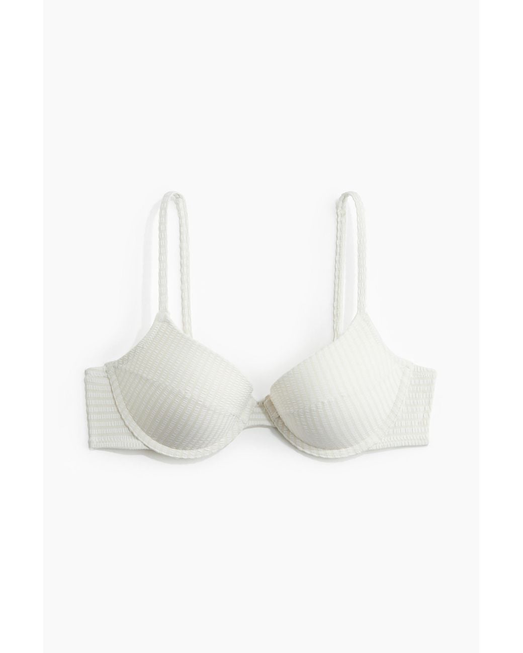 H&M Push-up Bikinitop in het White