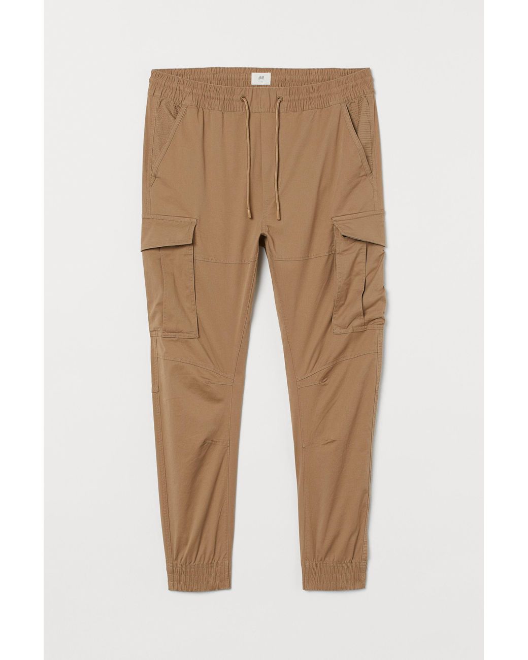 H&M Cargo joggers in Natural for Men | Lyst