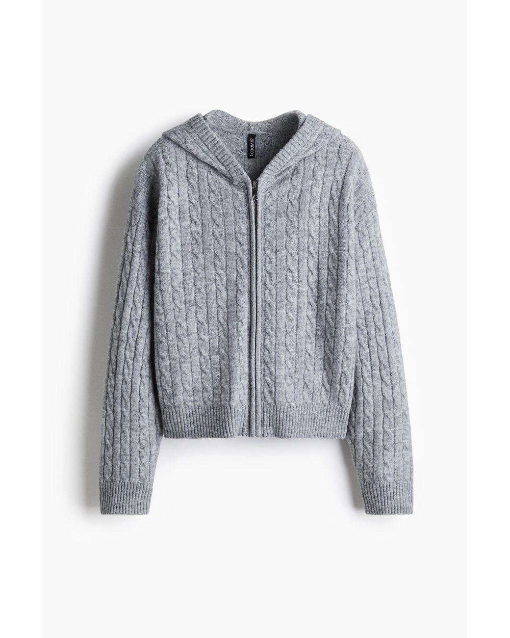 Gilet Zippé En Maille Torsadée H&M en coloris Bleu Lyst