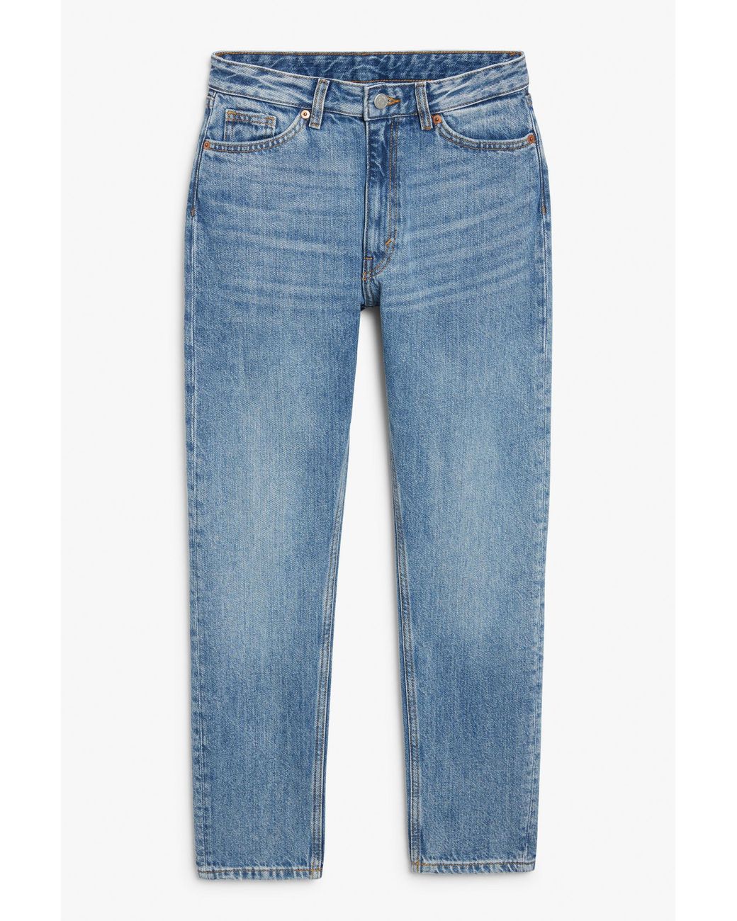 H&M Kimomo High Waist Slim Jeans in Blue | Lyst UK