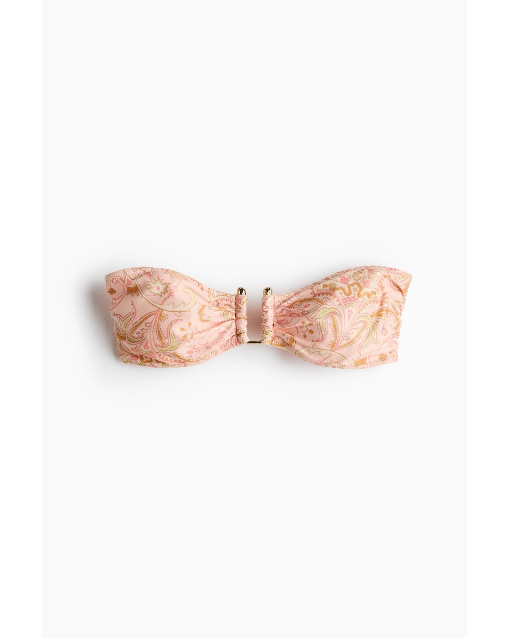 H&M Padded Bandeaubikinitop in het Pink