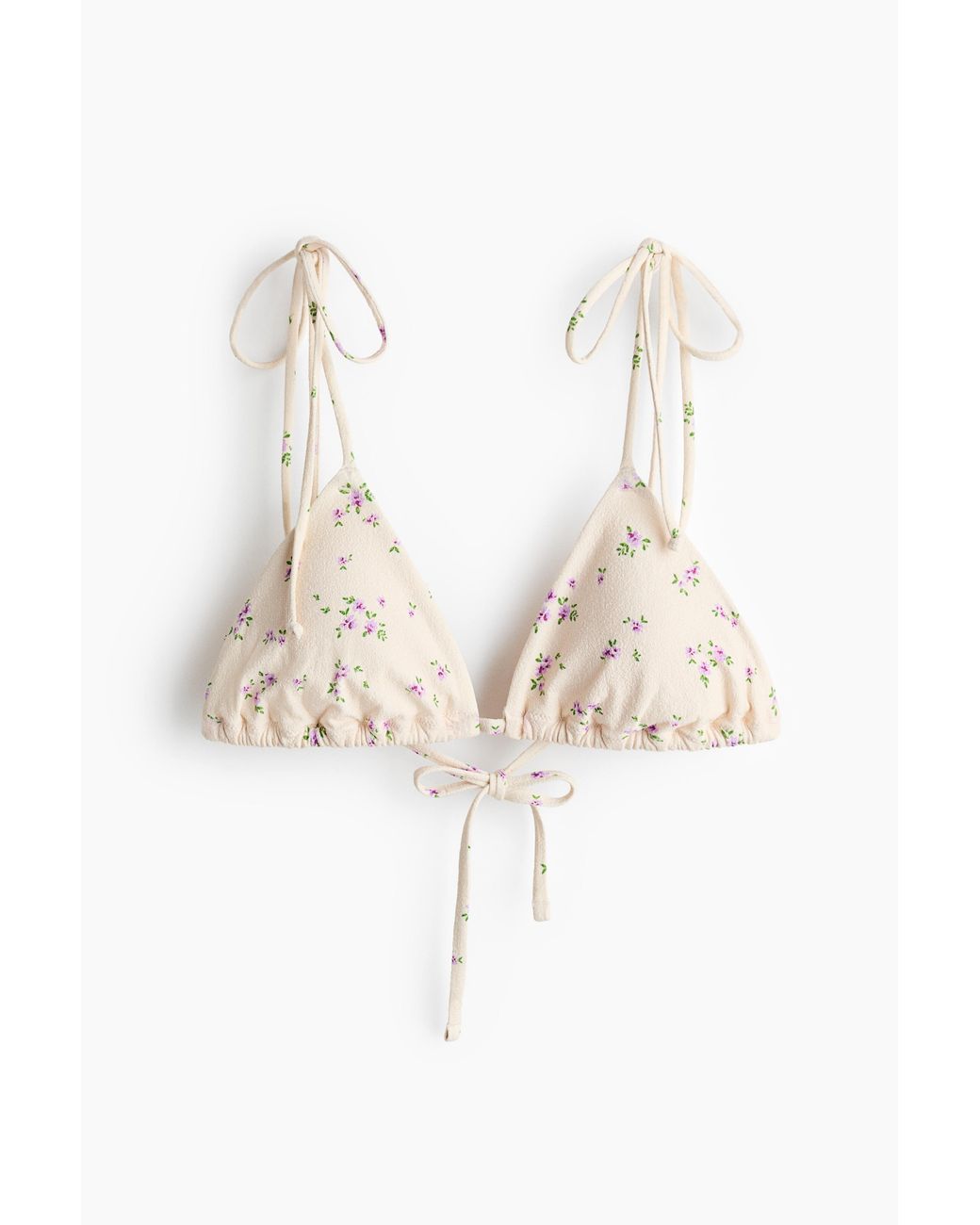 H&M Padded Triangelbikinitop in het White