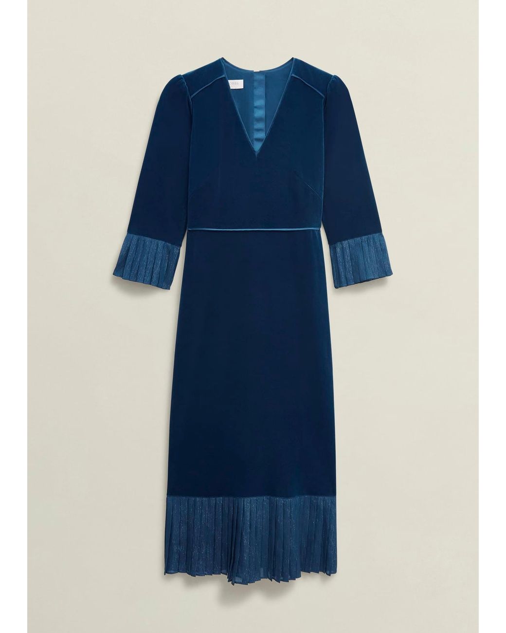 Hobbs Blue Mary Velvet Dress