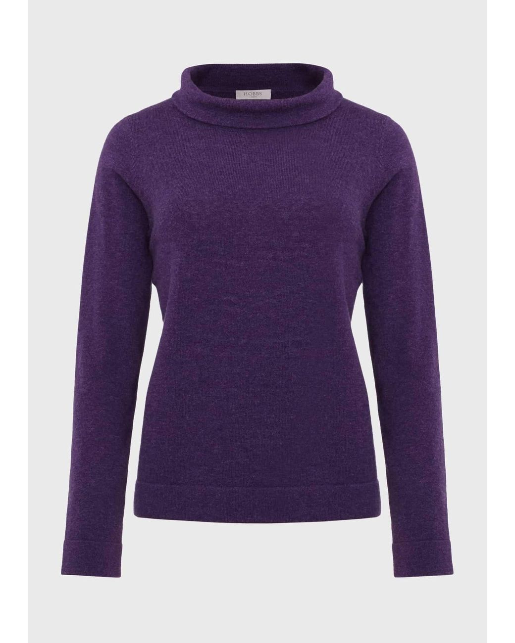 Hobbs Purple Audrey Wool Cashmere Jumper