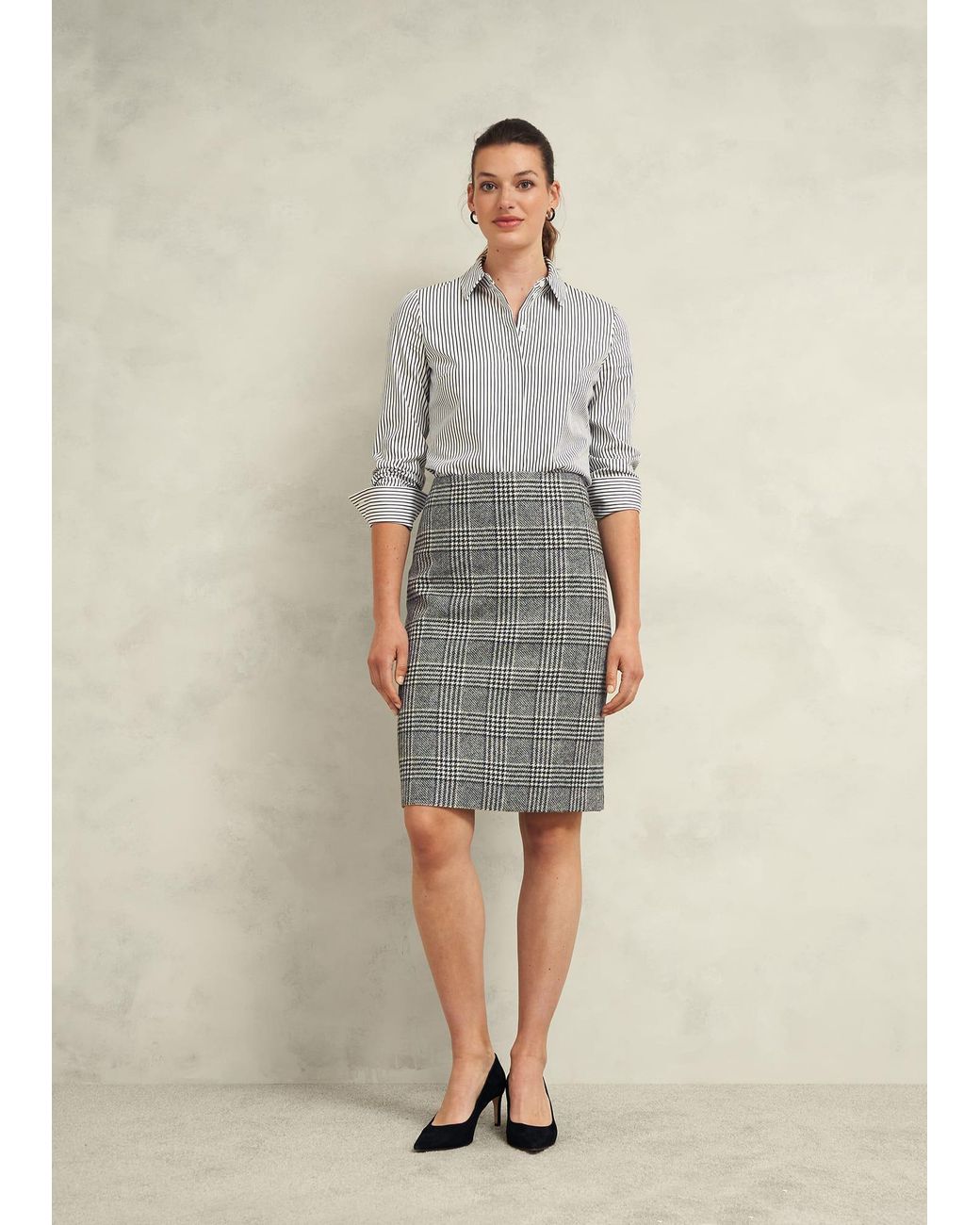 Hobbs Natural Brea Wool Skirt