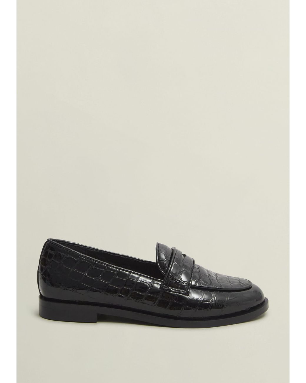 Hobbs Purple Lillian Leather Loafers