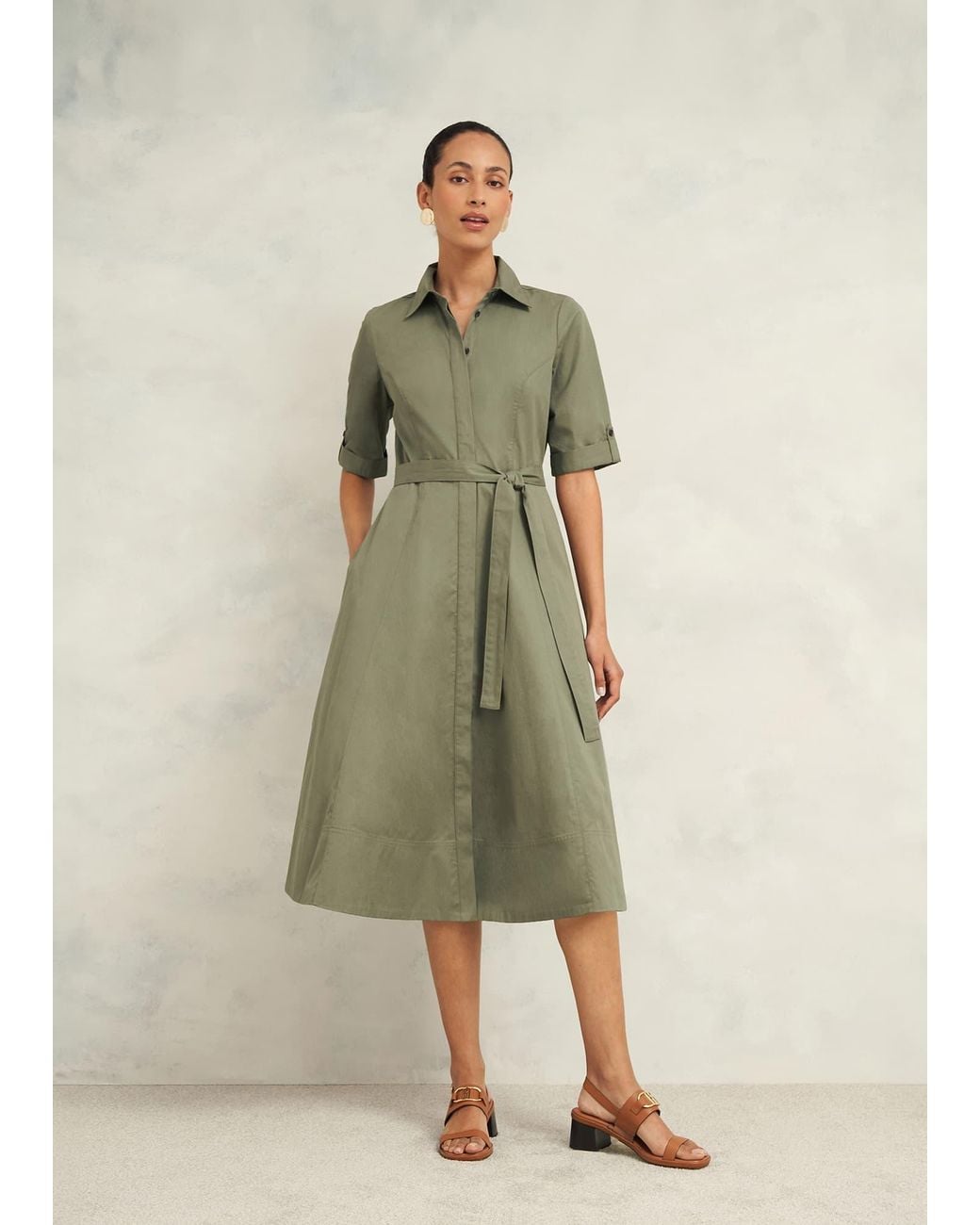 Hobbs Green Riley Cotton Dress