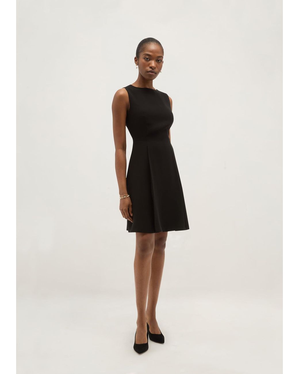 Hobbs Natural Lorna Pleated Dress