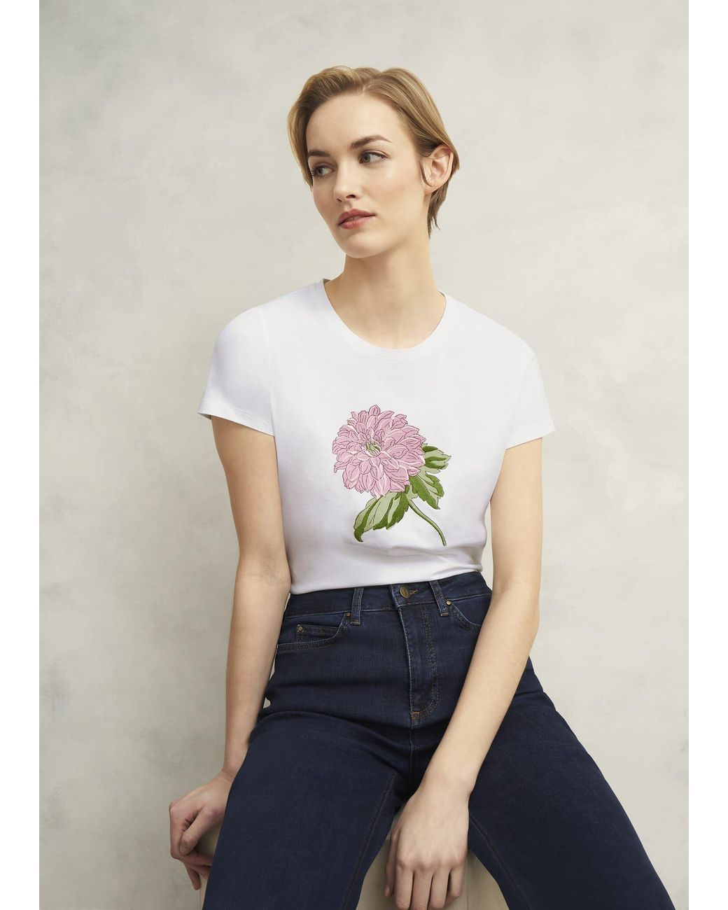 Hobbs White Pixie Emb T-Shirt