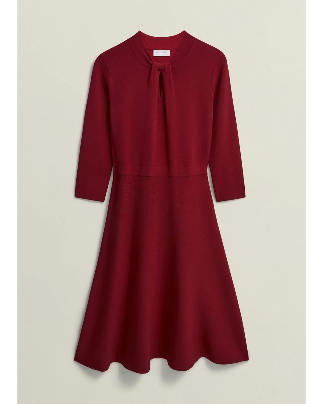 Hobbs Red Effie Knitted Dress