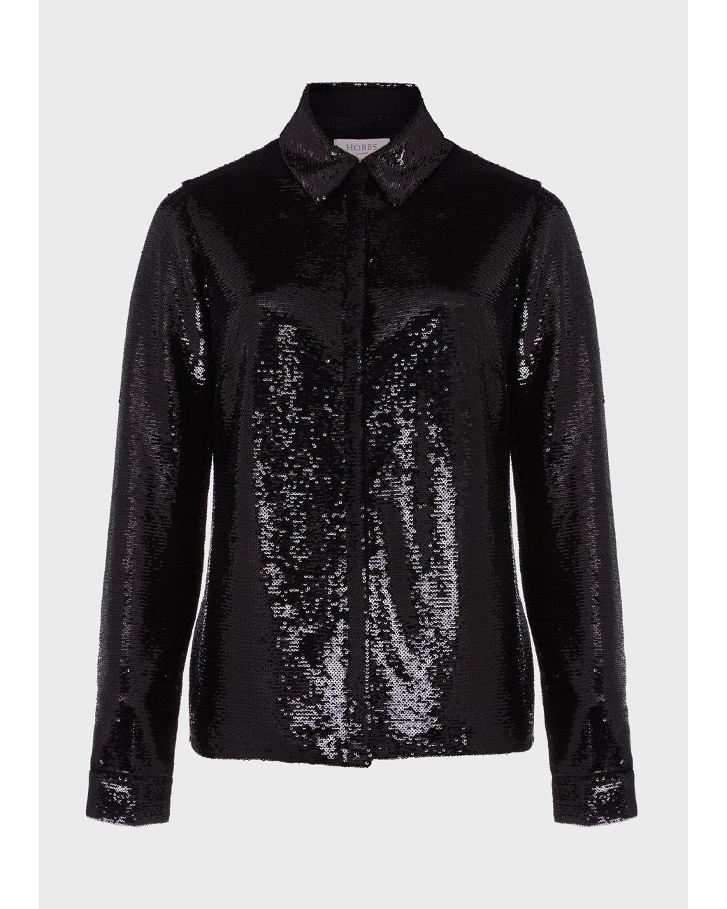 Hobbs Black Greta Sequin Shirt
