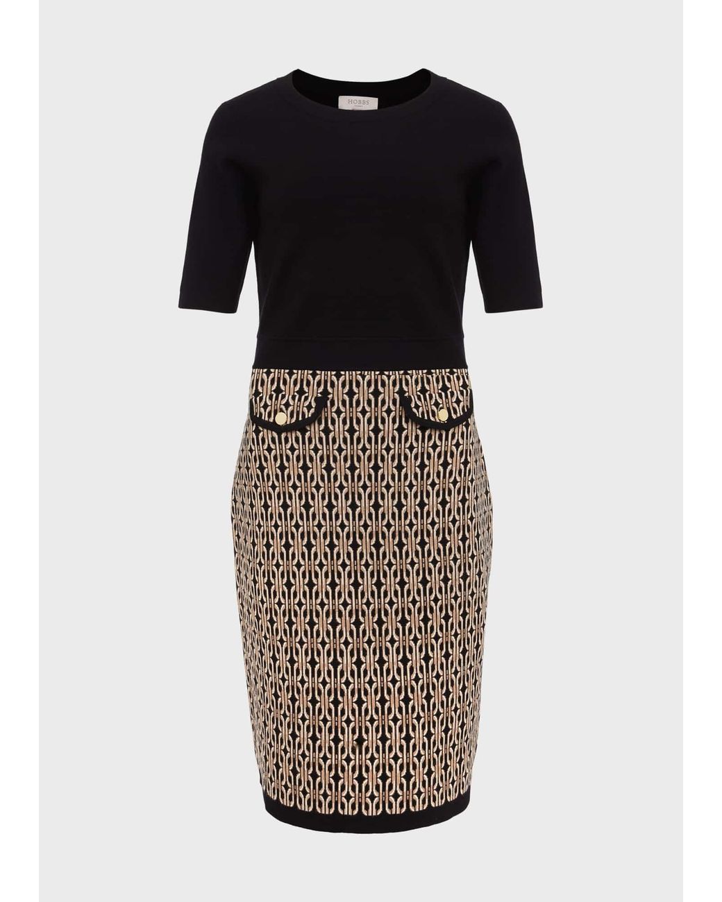 Hobbs Black Perrie Knitted Dress