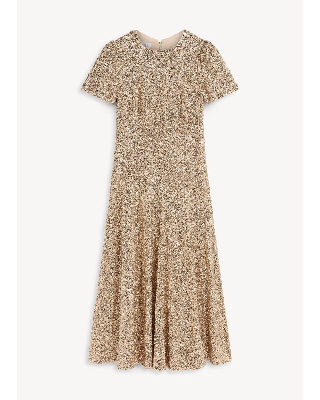 Hobbs Natural Saffie Sequin Dress
