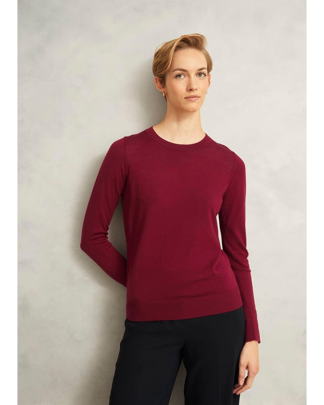 Hobbs Red Penny Merino Jumper