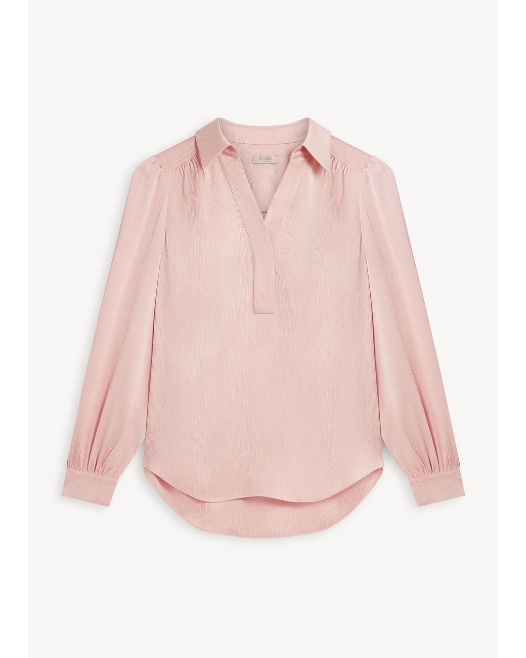 Hobbs Pink Tegan Textured Blouse