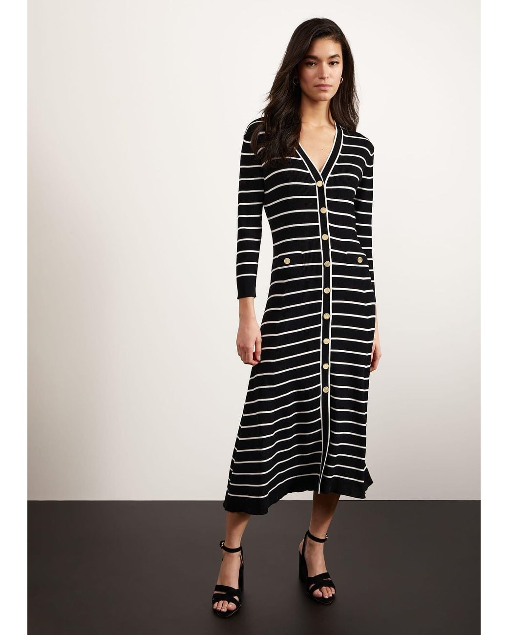 Hobbs Black Belmont Knitted Dress