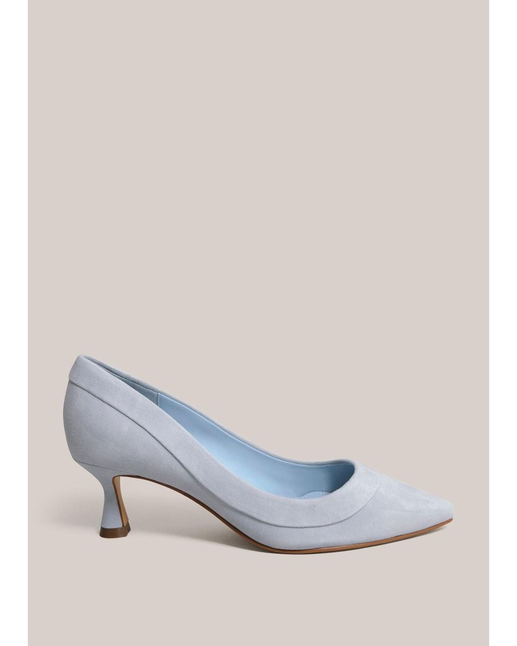Hobbs White Faye Suede Courts