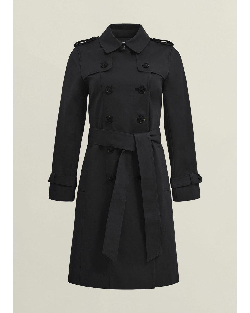 Hobbs Black Saskia Trench Coat