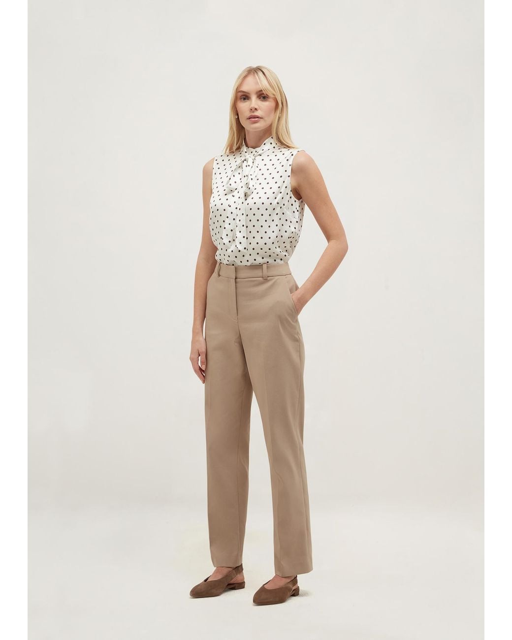 Hobbs Natural Luann Straight Leg Trousers