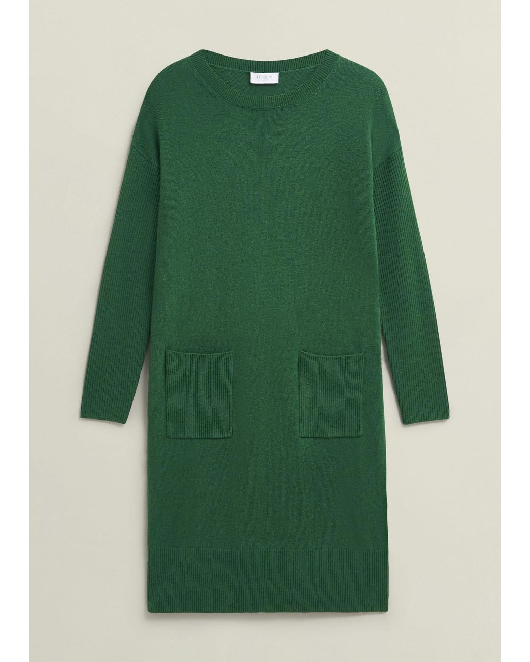 Hobbs Green Devora Knitted Dress With Cashmere