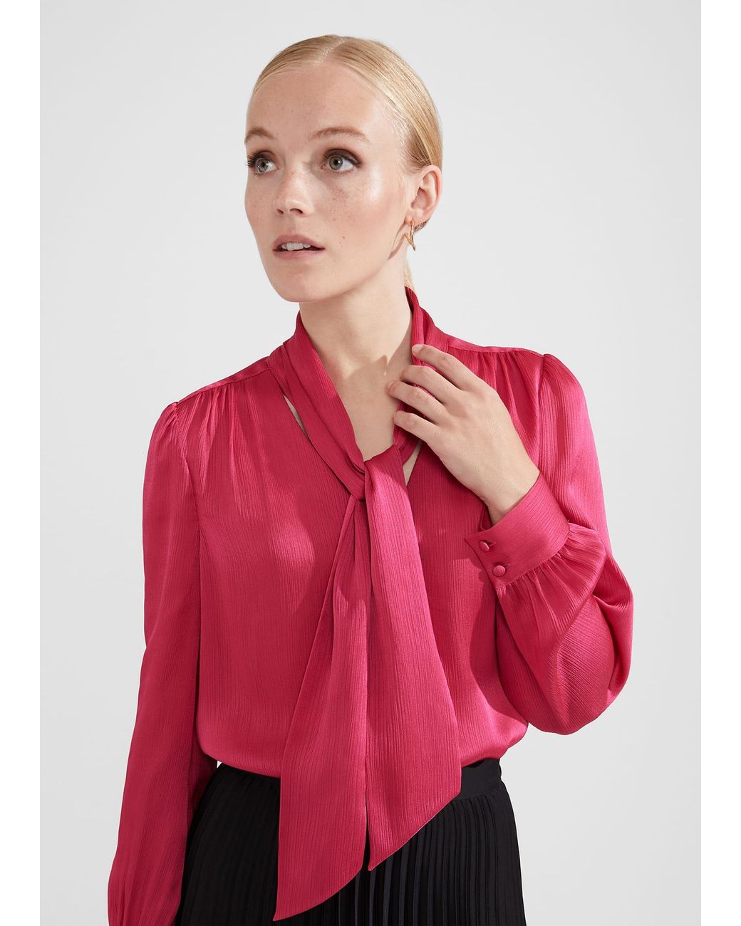 Hobbs Red Dorset Blouse