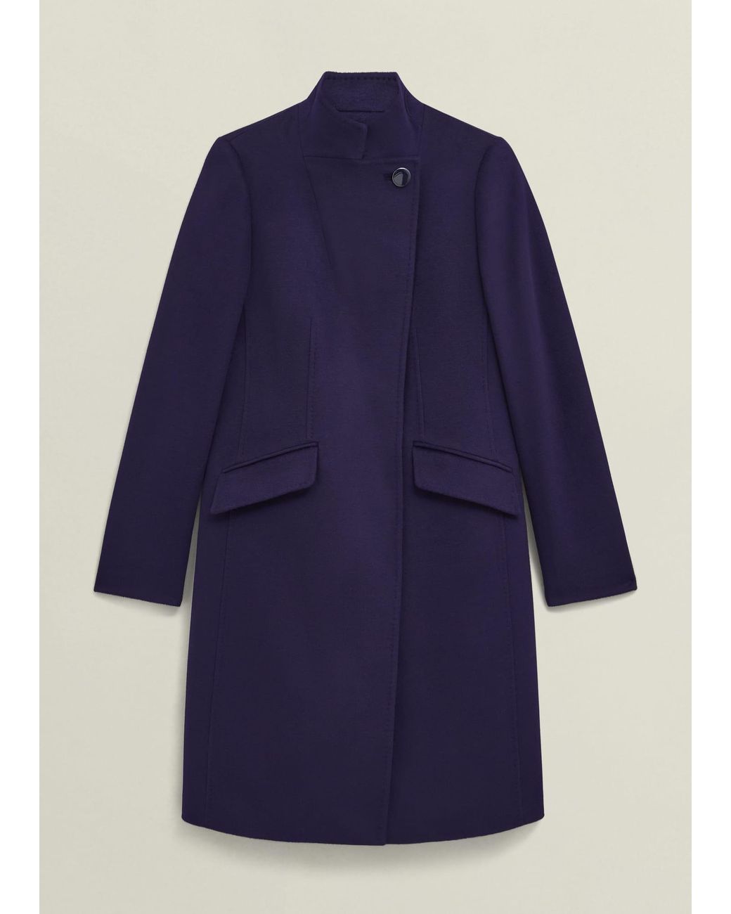 Hobbs Blue Taylor Wool Coat