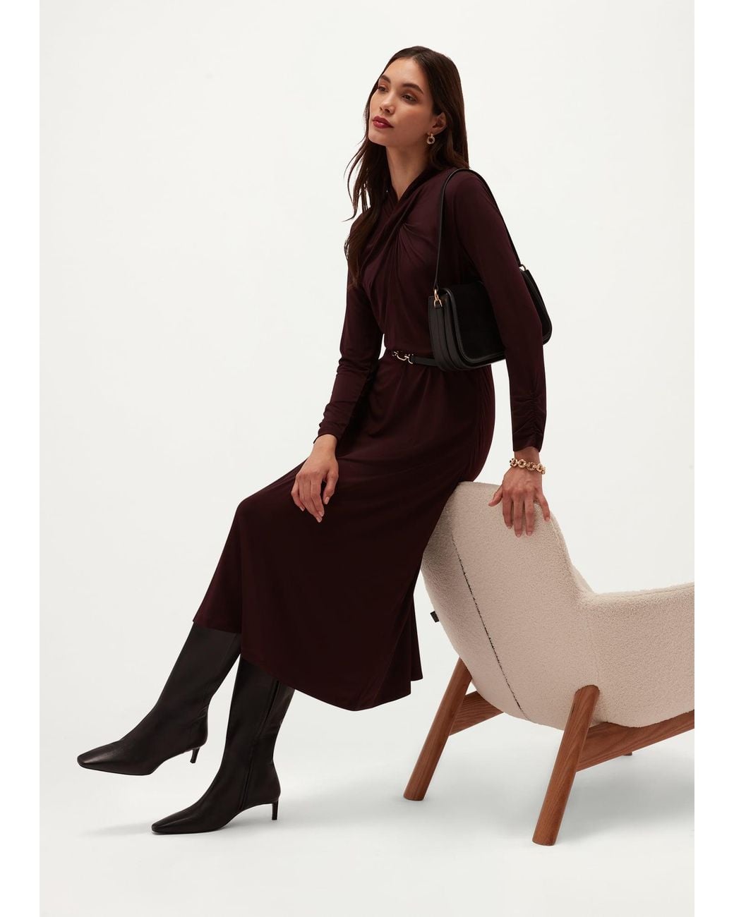 Hobbs Black Aliza Jersey Dress