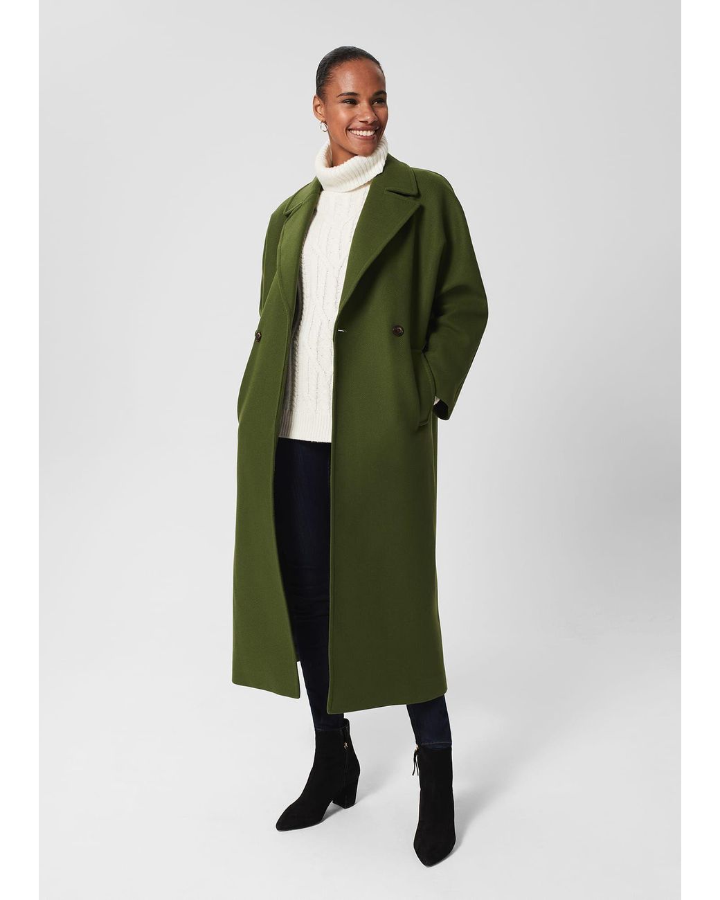 Topshop green coat store