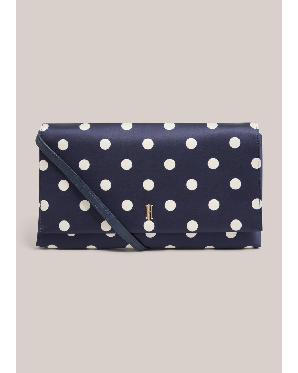 Hobbs Blue Renata Polka Dot Clutch
