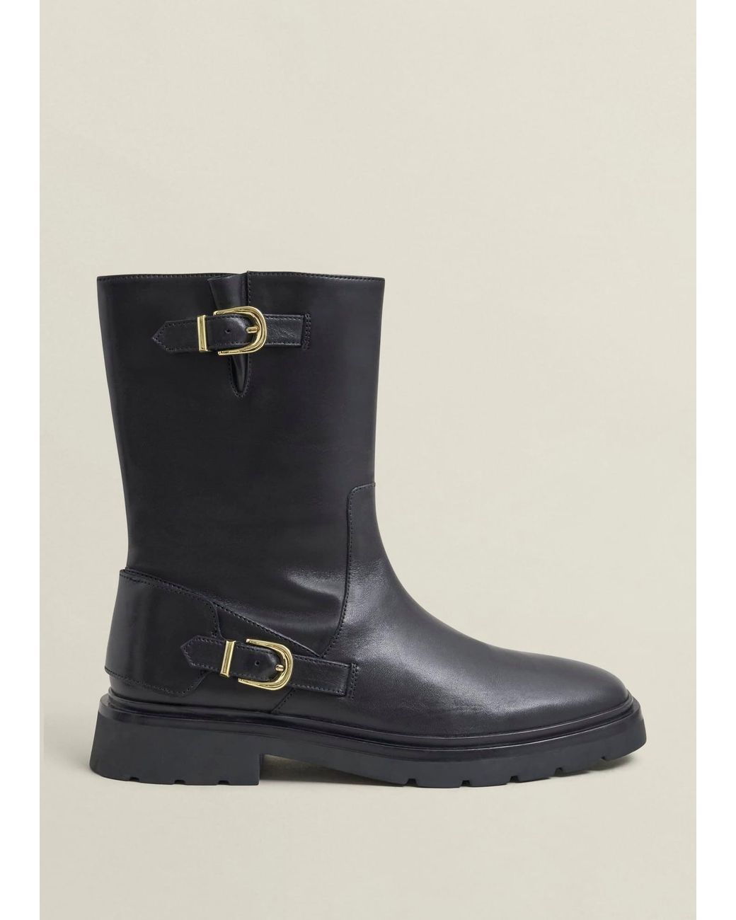 Hobbs Black Kassandra Biker Boots