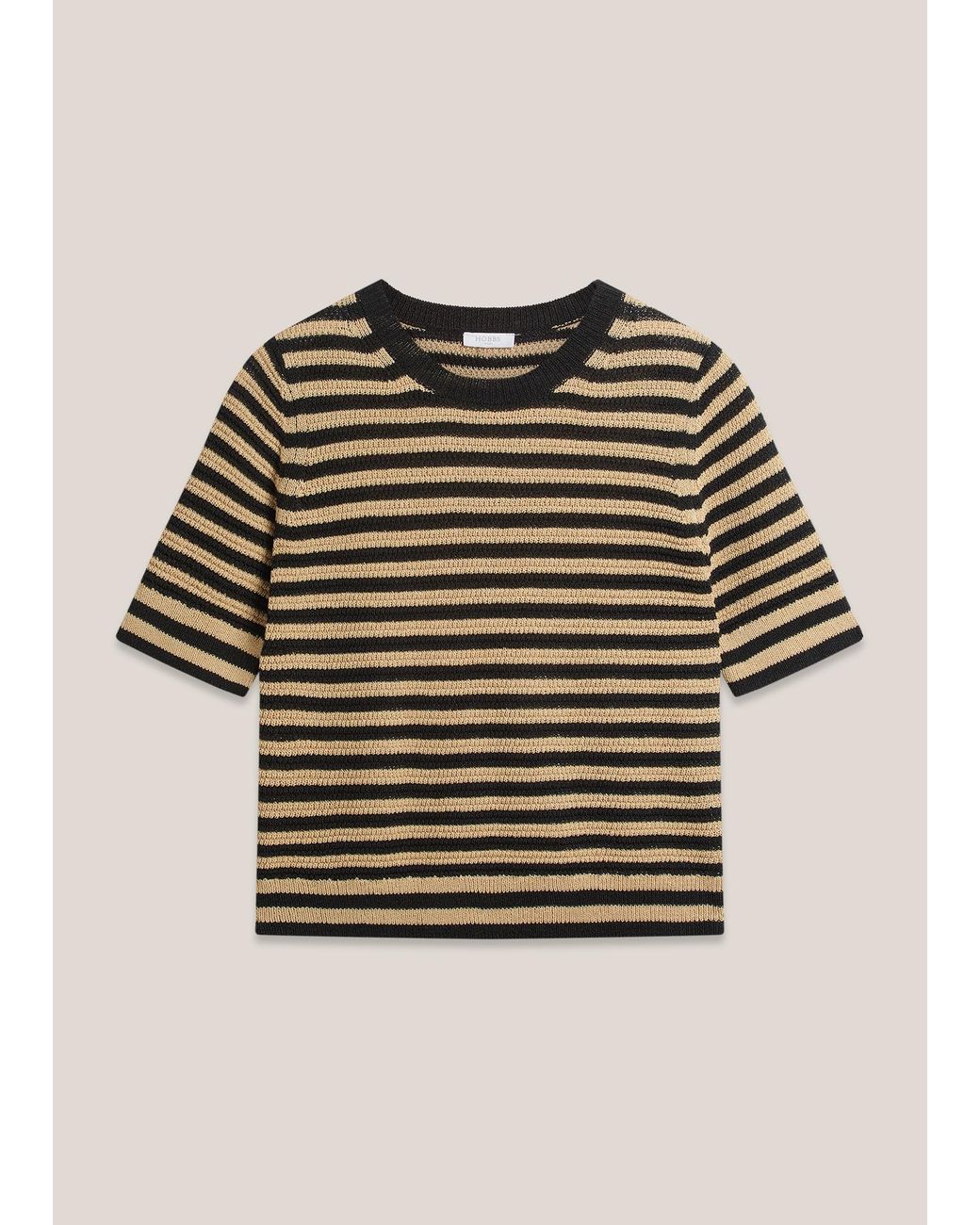 Hobbs Blue Clemmie Stripe Knitted T-Shirt