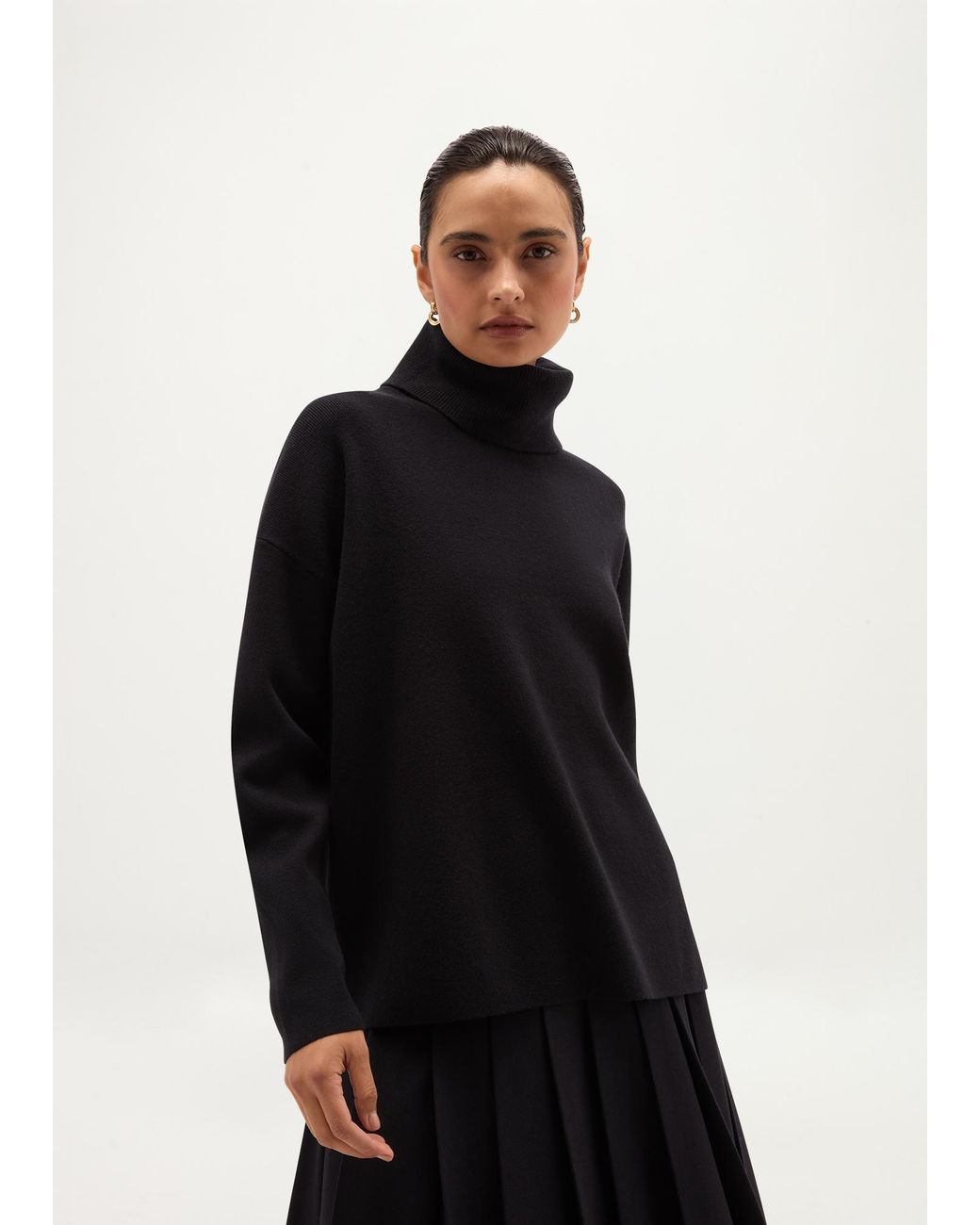 Hobbs Black Yvette Rollneck Jumper