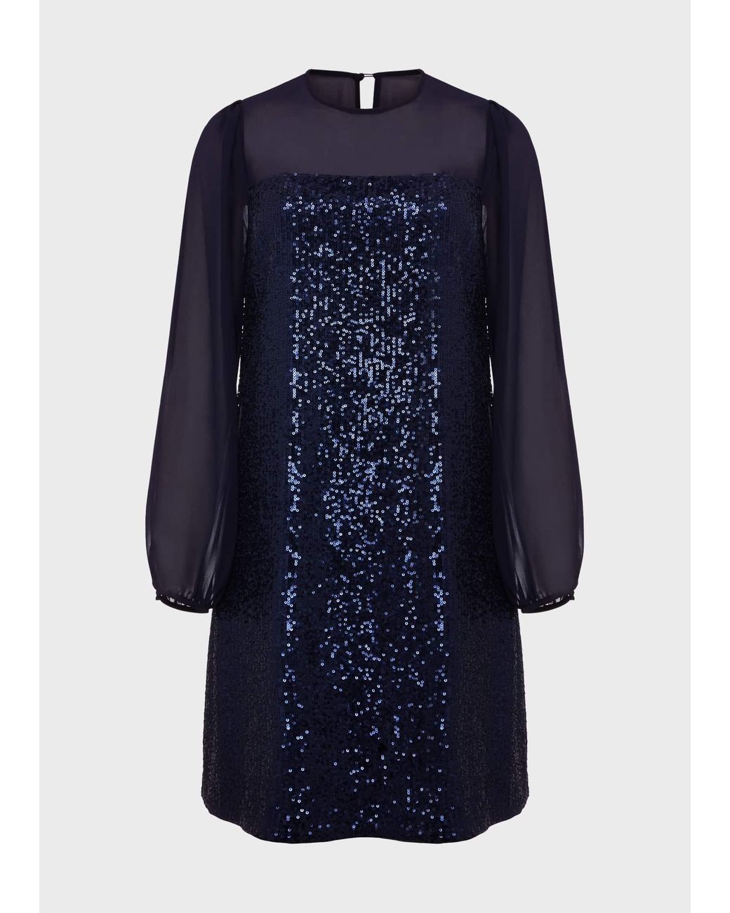 Hobbs Blue Zariah Sequin A Line Dress