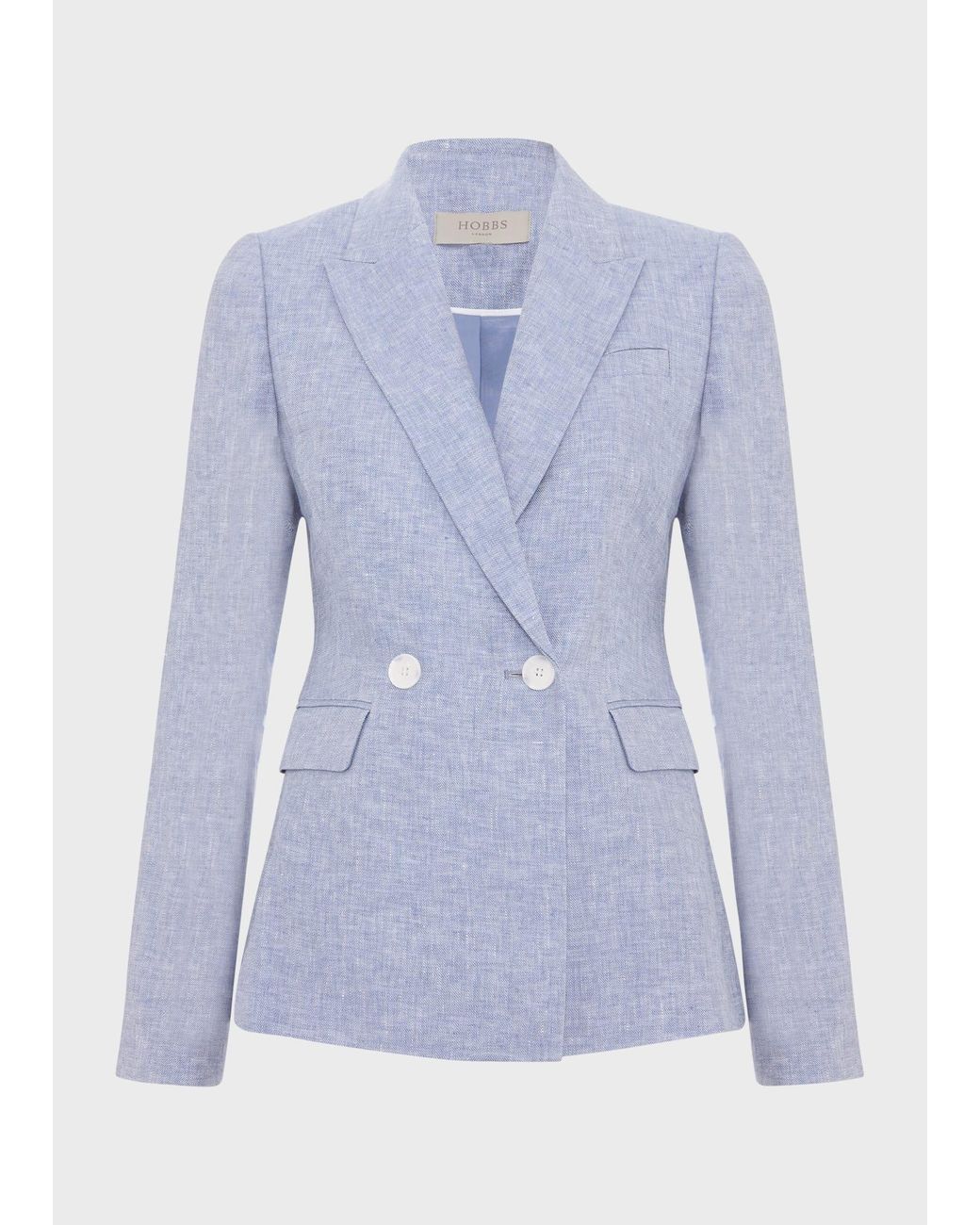 Hobbs Blue Adina Linen Jacket