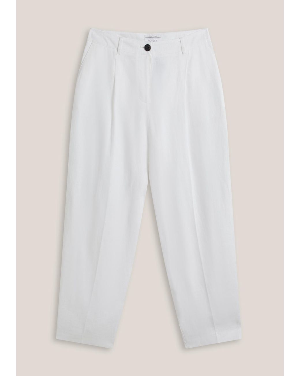 Hobbs Natural Dania Linen Trousers