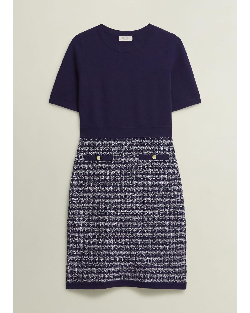 Hobbs Blue Audra Knitted Dress