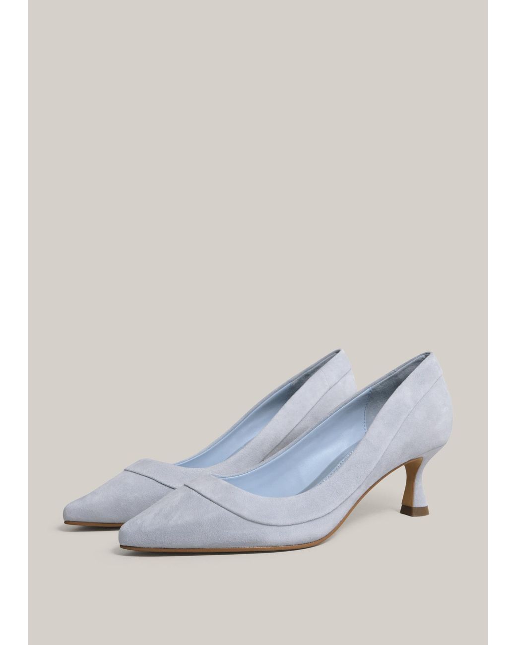 Hobbs White Faye Suede Courts
