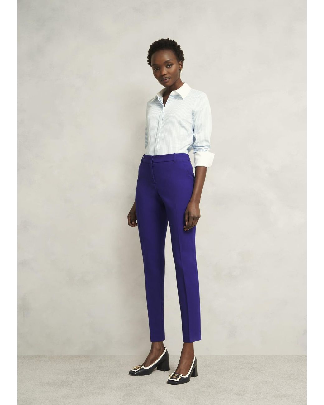 Hobbs Blue Katia Tapered Trousers
