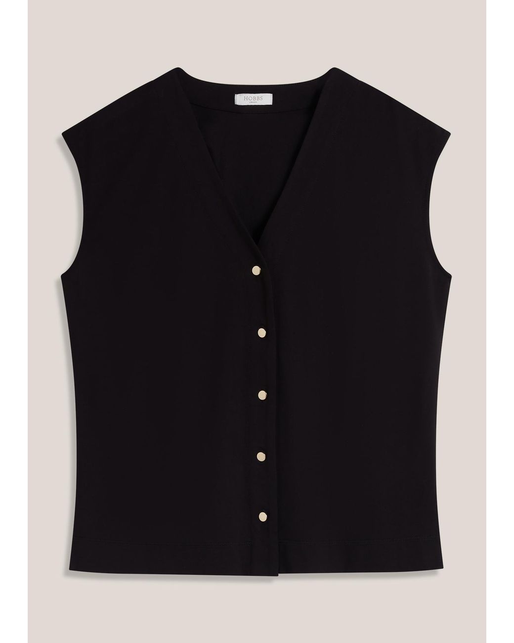 Hobbs Natural Hayley Button Front Top
