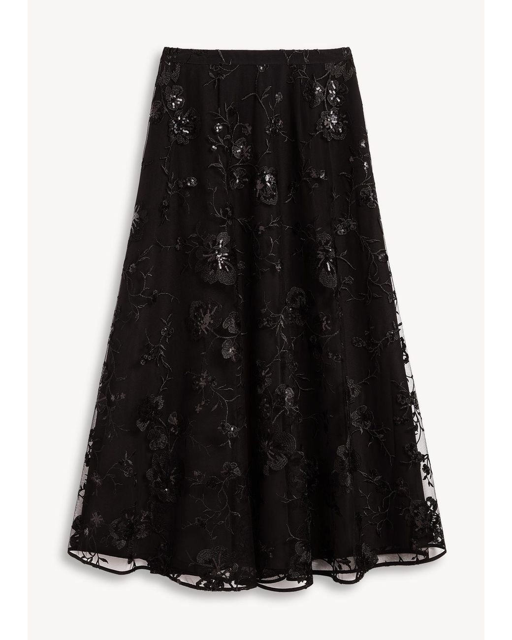 Hobbs White Addlington Embroidered Skirt